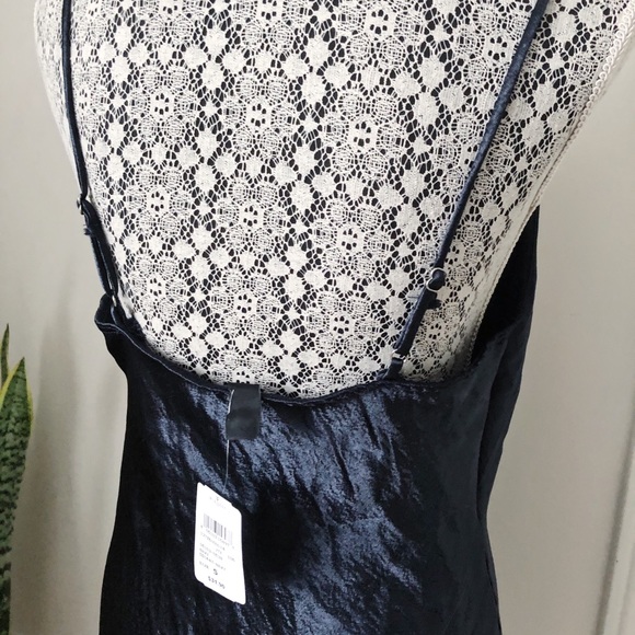 BNWT WINDSOR Satin Navy Mini Slip Dress, Size S - Picture 6 of 8